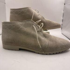 Vintage Buskens 90’s 7.5 suede gray beige boot